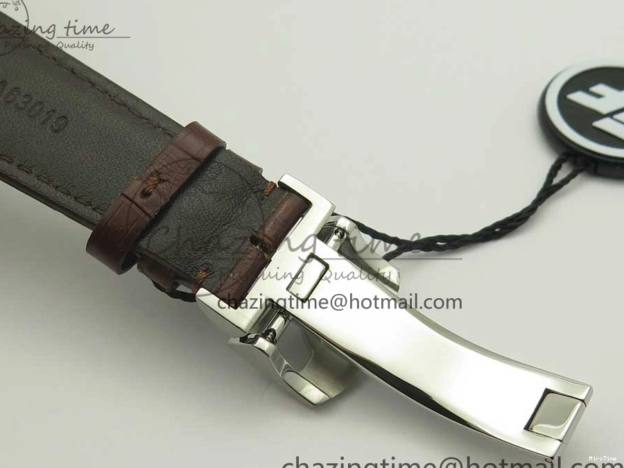 MIROTIME 0701 Lightweight Portuguese Tourbillon IW504602 SS ZF Best Edition Gray Dial on Brown Leather Strap 7177